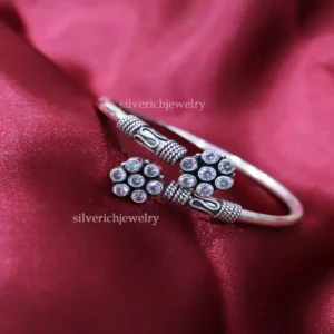 Silver Oxidised Kada